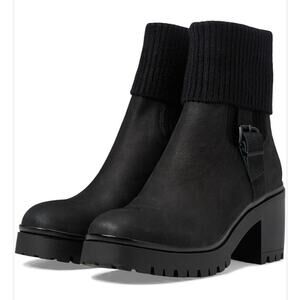 Blondo Roary Waterproof Black Boot Suede Size 9.5 NWT Pull On Side Buckle Detail